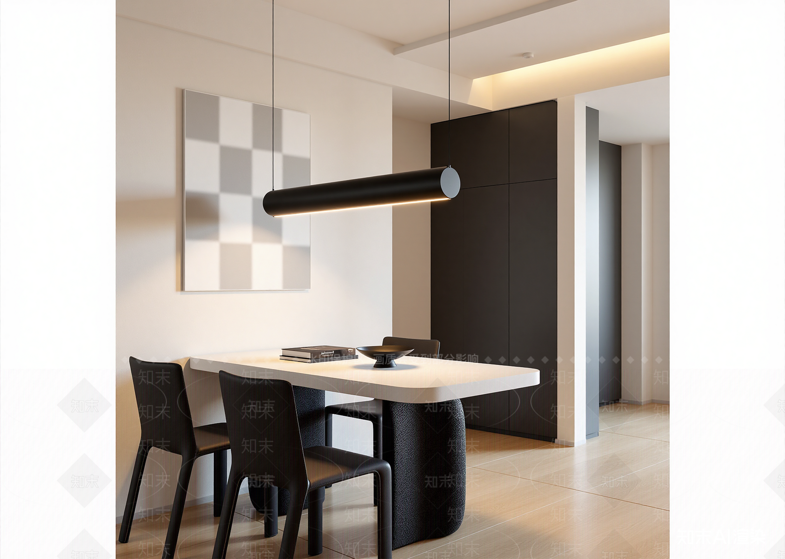 现代家居餐厅3D模型下载【ID:1214835789】