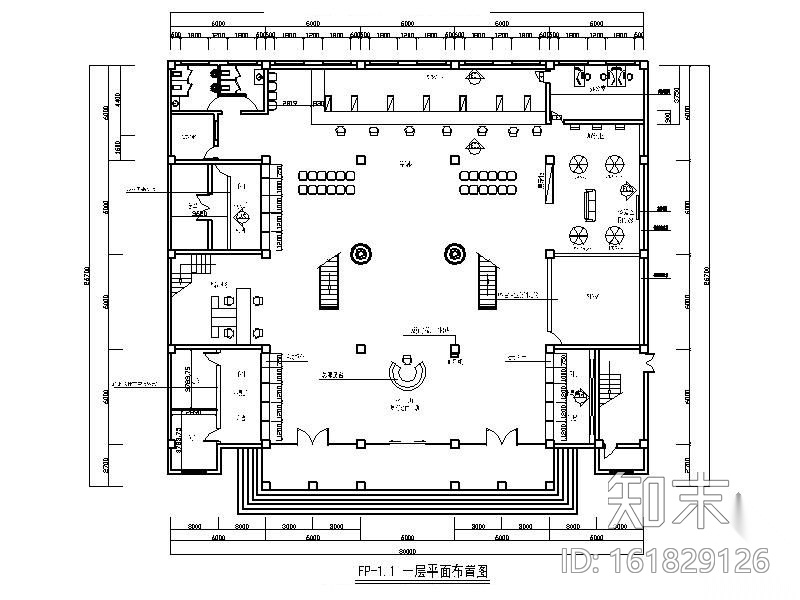 某电信办公室装修施工图cad施工图下载【ID:161829126】