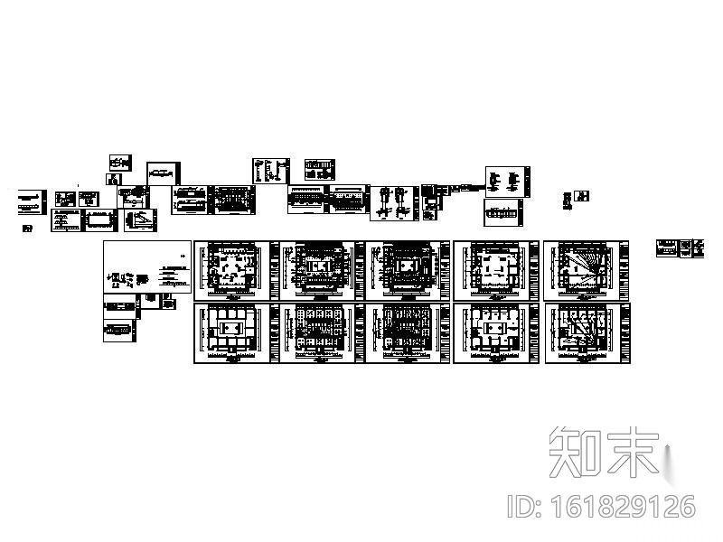 某电信办公室装修施工图cad施工图下载【ID:161829126】