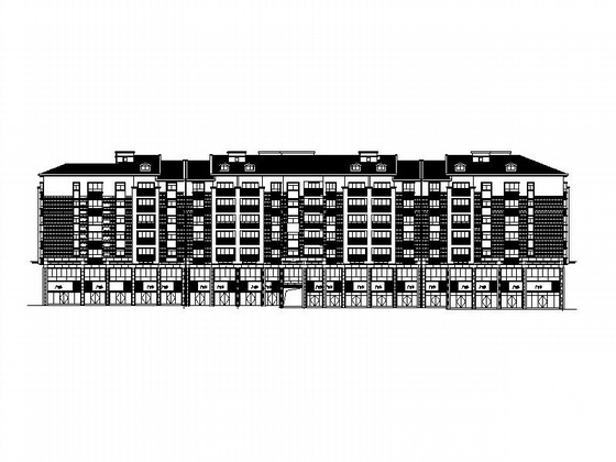 [娄底]某安置小区综合市场区七层商住楼建筑施工图施工图下载【ID:167490146】