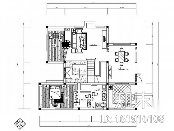 某三层别墅设计施工图cad施工图下载【ID:161916108】