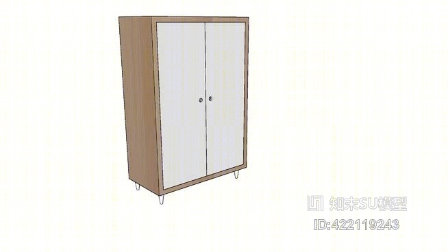 复古衣柜SU模型下载【ID:422119243】