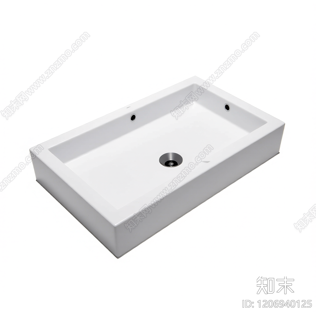 长条形洗手盆3D模型下载【ID:1206940125】