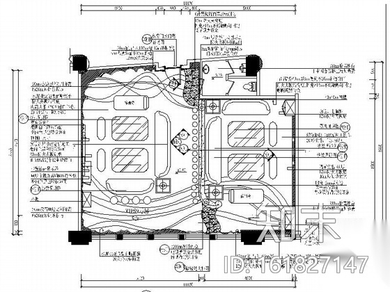 KTV俱乐部vip包房装修图cad施工图下载【ID:161827147】