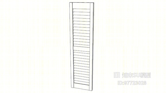 百叶窗SU模型下载【ID:97723028】
