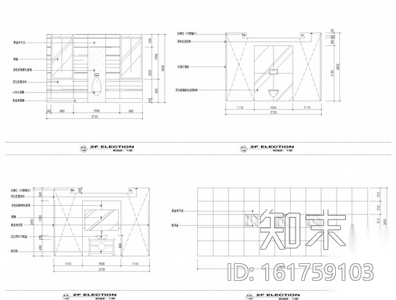 [江苏]知名设计公司设计现代高端办公空间施工图（含效果...cad施工图下载【ID:161759103】