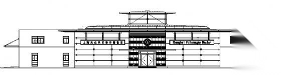 某大众售车处建筑方案图cad施工图下载【ID:151509162】