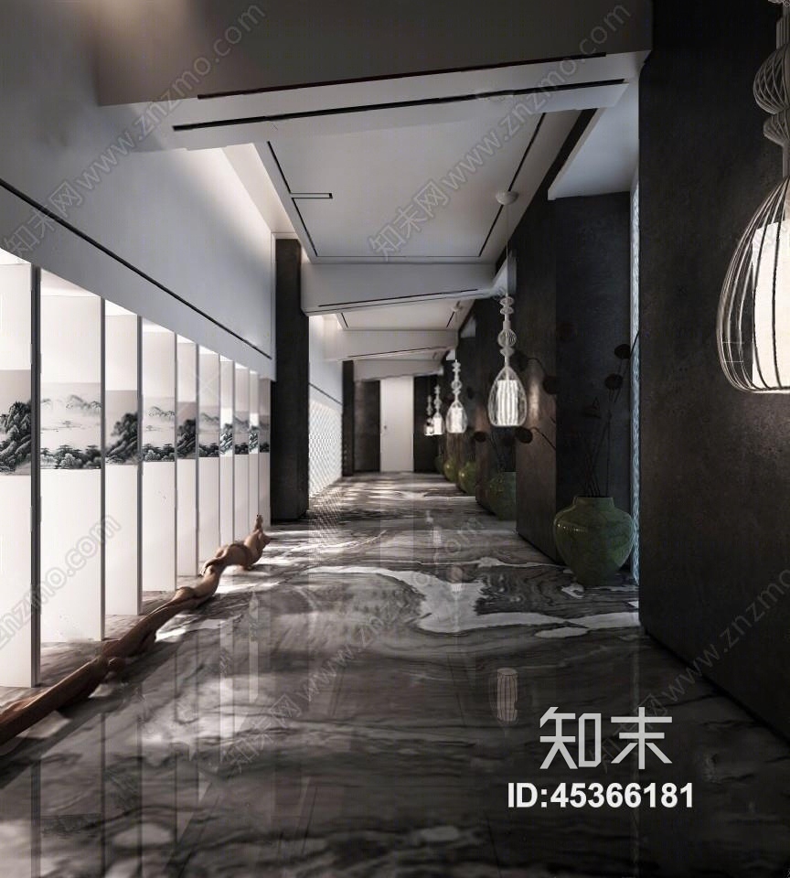 过道3D模型下载【ID:45366181】