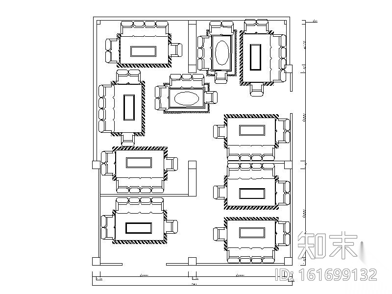 某欧式沙发卖场室内展示装修图cad施工图下载【ID:161699132】