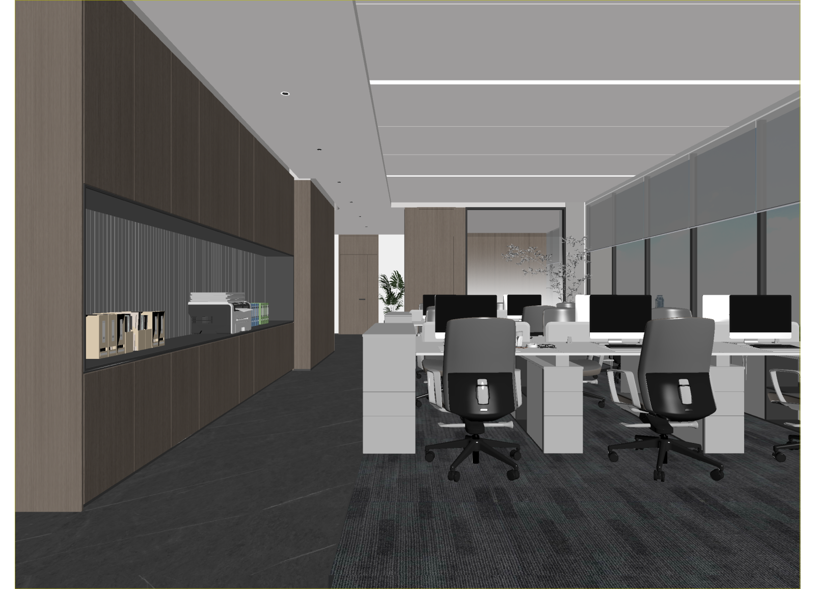 现代办公区3D模型下载【ID:1214748843】
