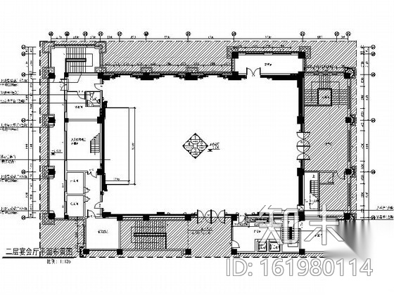 [天津]豪华酒店内宴会厅装修图cad施工图下载【ID:161980114】