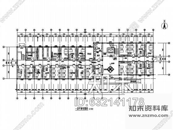 施工图北京某区医院业务办公楼装修图cad施工图下载【ID:632141178】