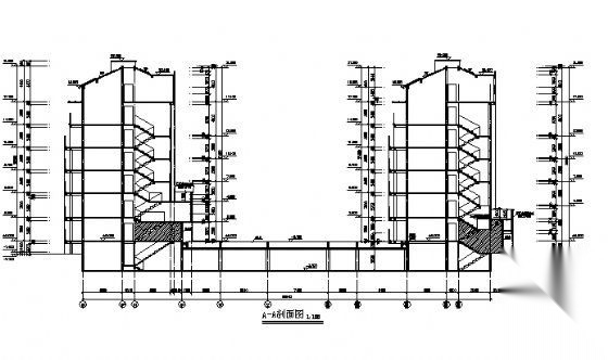 某小区五层住宅楼建筑施工图cad施工图下载【ID:149847137】