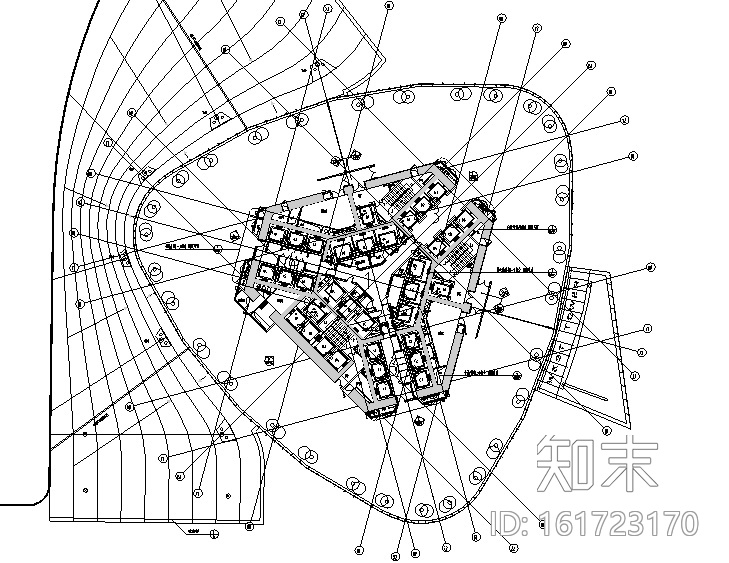 [广东]珠江新城西塔主塔办公空间设计施工图（附效果图）cad施工图下载【ID:161723170】