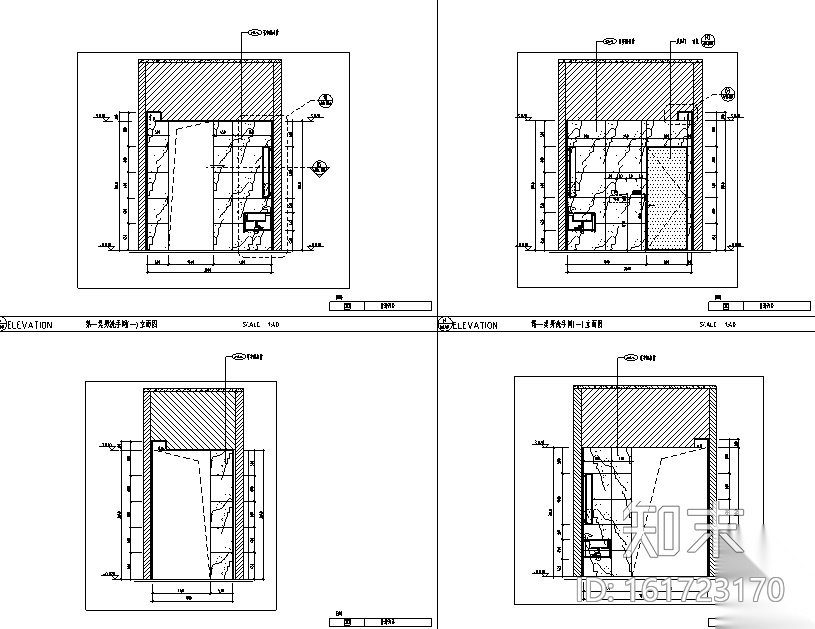 [广东]珠江新城西塔主塔办公空间设计施工图（附效果图）cad施工图下载【ID:161723170】