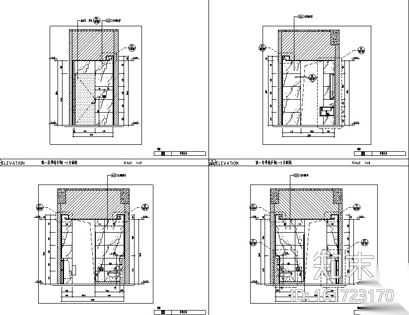 [广东]珠江新城西塔主塔办公空间设计施工图（附效果图）cad施工图下载【ID:161723170】