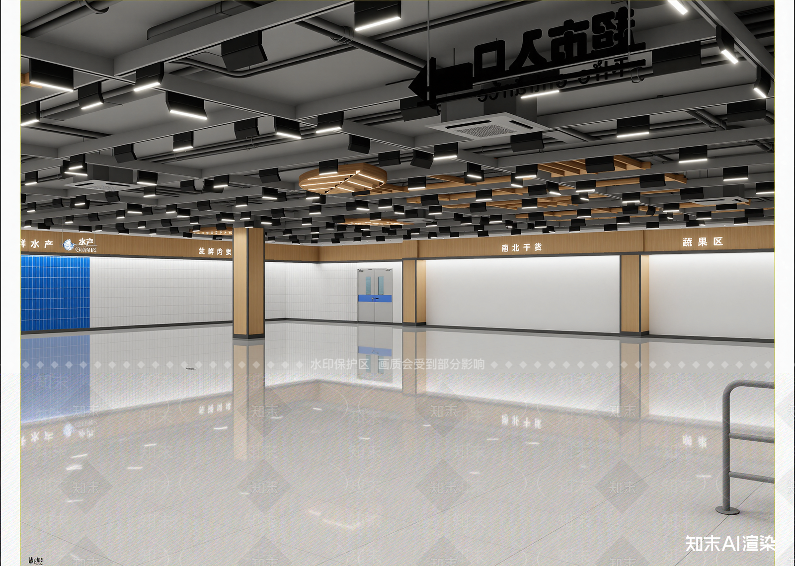 现代菜市场3D模型下载【ID:1214960614】