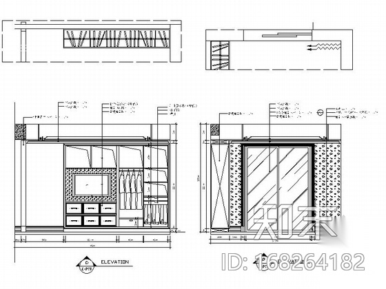 [四川]精品海景六居室装修施工图（含效果）cad施工图下载【ID:168264182】