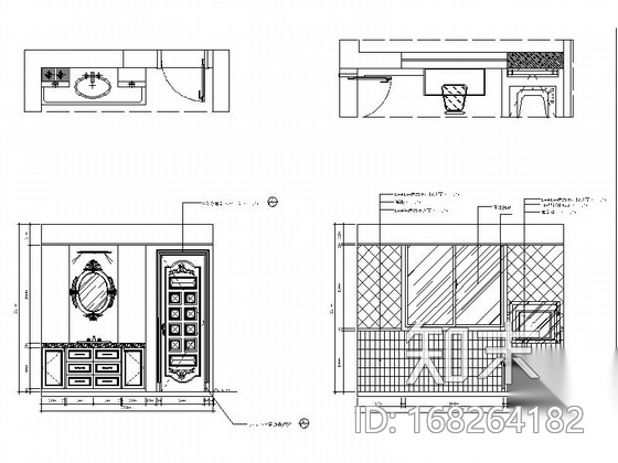 [四川]精品海景六居室装修施工图（含效果）cad施工图下载【ID:168264182】