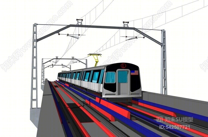 现代高架桥SU模型下载【ID:542507721】