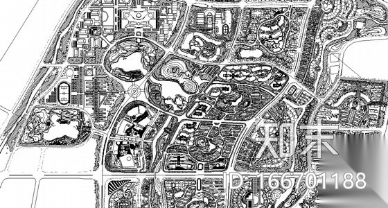 [上海]城市景观规划设计总平面图施工图下载【ID:166701188】