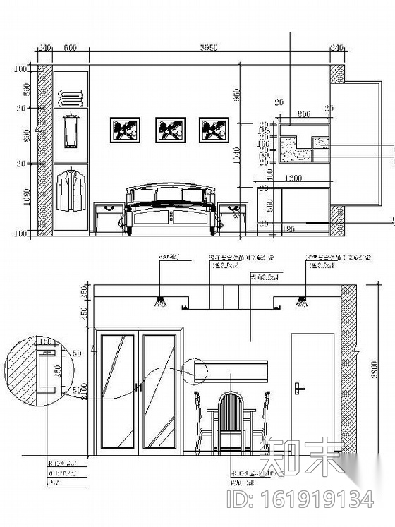 两居室设计方案（含3D文件及效果图）cad施工图下载【ID:161919134】