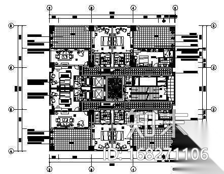 某大酒店客房部分内装修设计cad施工图下载【ID:168271106】