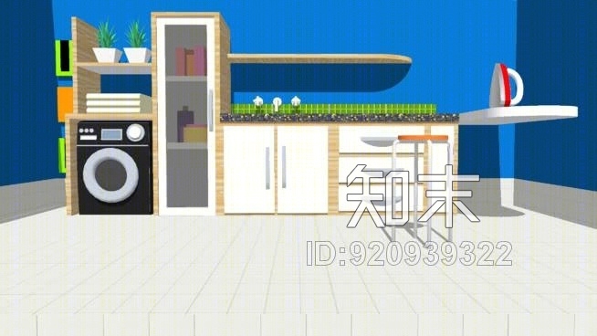 洗衣店SU模型下载【ID:920939322】