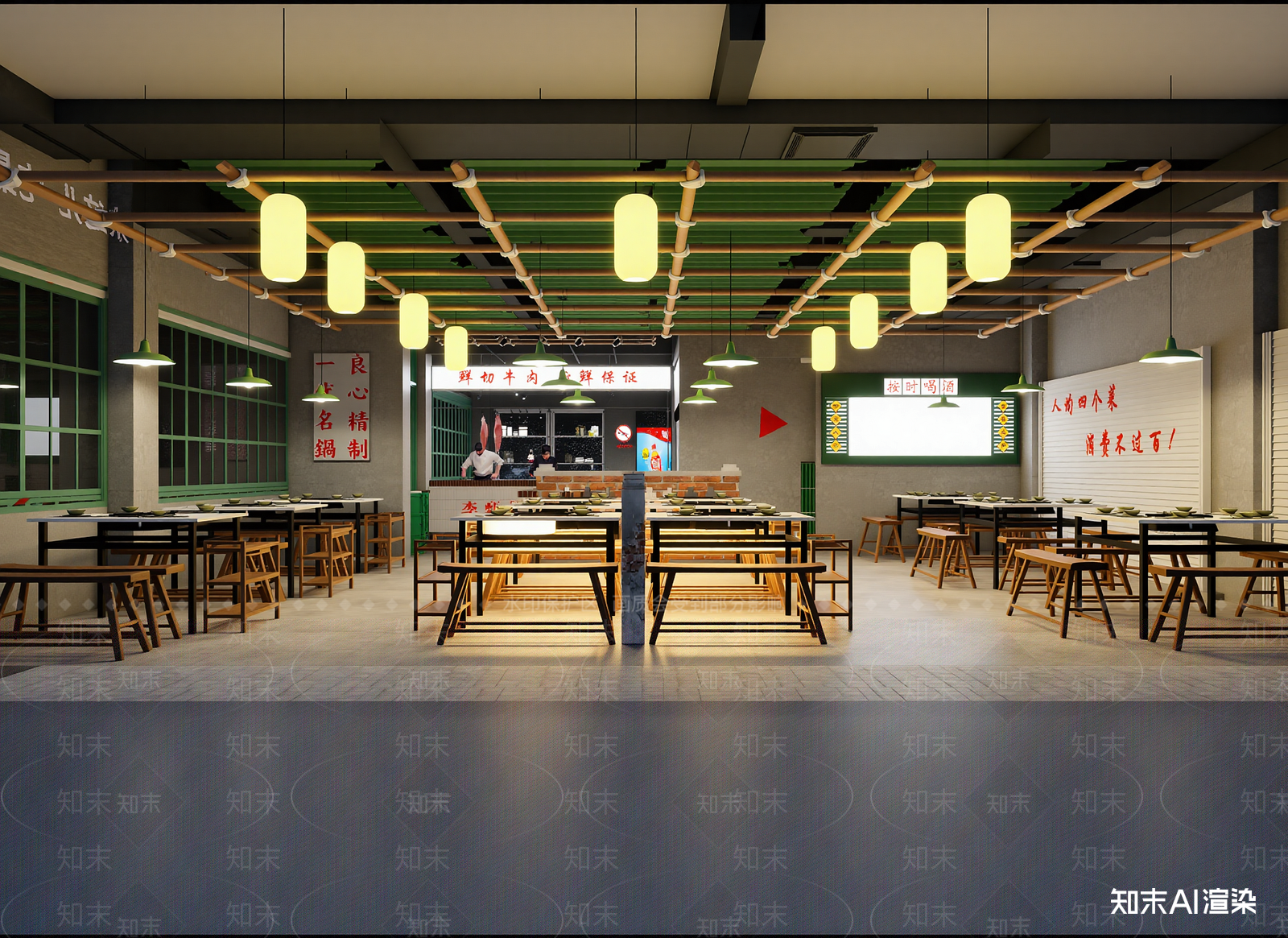 现代快餐店3D模型下载【ID:1214456471】