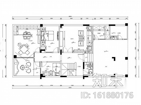 [重庆]原创中式三层别墅室内装修CAD施工图含效果施工图下载【ID:161880176】