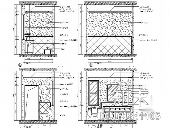 [山东]美式古典别墅样板间室内施工图（含实景照片）cad施工图下载【ID:161841105】