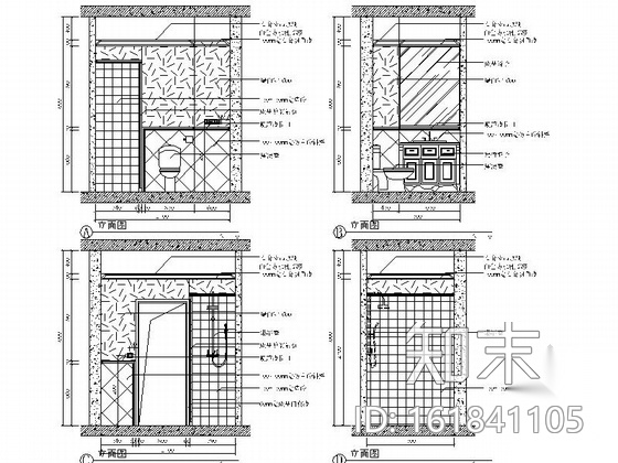 [山东]美式古典别墅样板间室内施工图（含实景照片）cad施工图下载【ID:161841105】