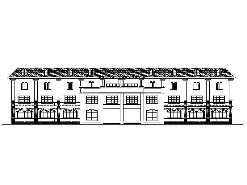 欧式风格别墅建筑方案设计（包含效果图）cad施工图下载【ID:149869100】