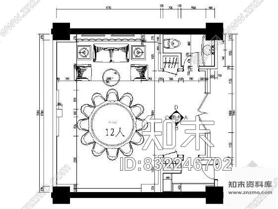 图块/节点中餐厅包间详图Ⅰcad施工图下载【ID:832246702】