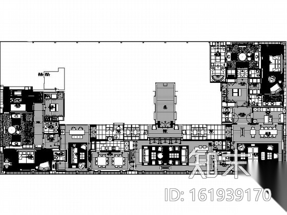 [四川]英文版现代风格酒店室内装修CAD施工图（含方案）cad施工图下载【ID:161939170】