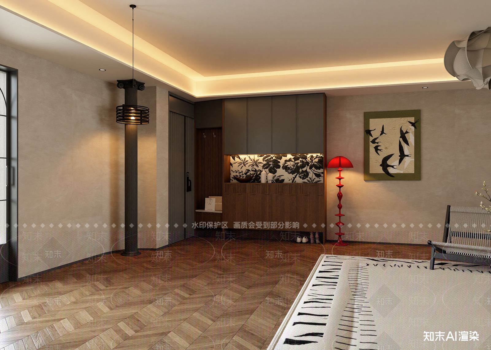 现代玄关3D模型下载【ID:1214612125】