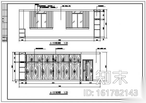 某单位大堂办公室装饰图立面cad施工图下载【ID:161782143】