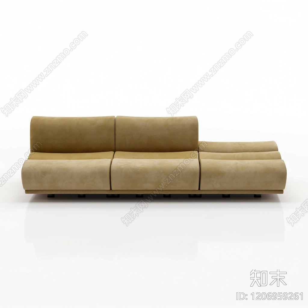 模块化布艺沙发组件3D模型下载【ID:1206959261】