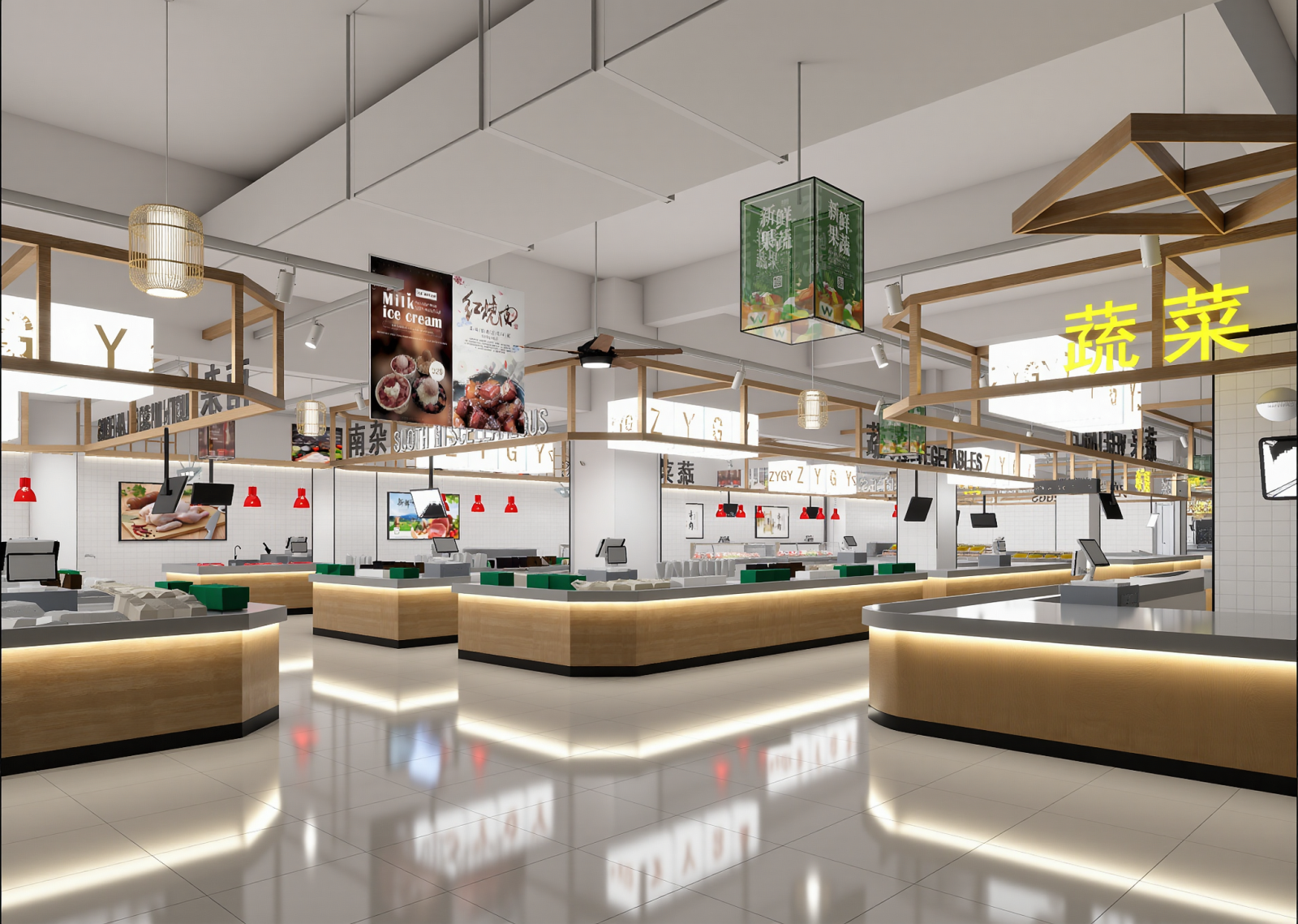 现代超市3D模型下载【ID:1215064187】