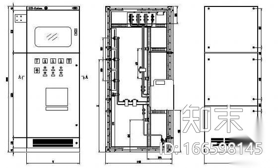 GCS型低压抽出式开关柜总装图cad施工图下载【ID:166598145】