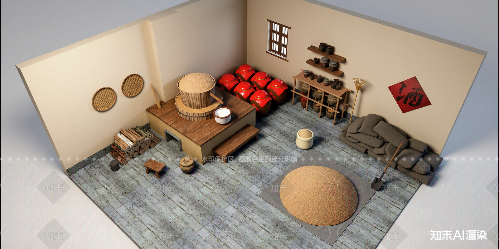 现代茶室SU模型下载【ID:1215926034】