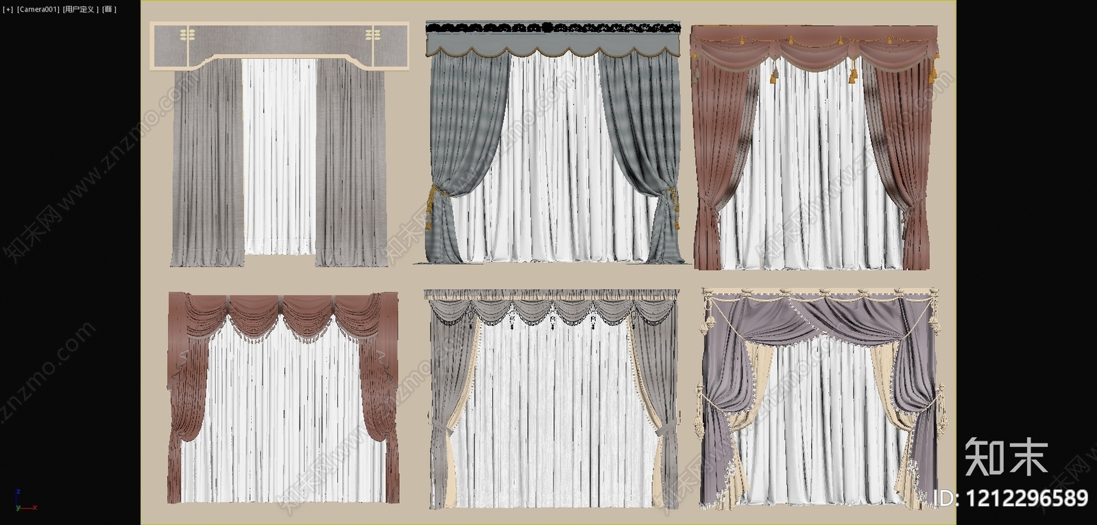 窗帘贴图下载【ID:1212296589】