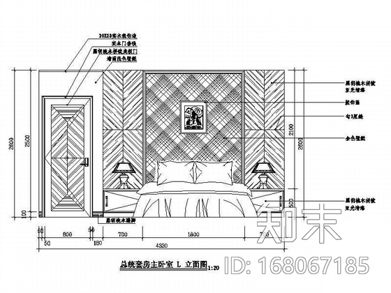 某宾馆总统套房装修图cad施工图下载【ID:168067185】