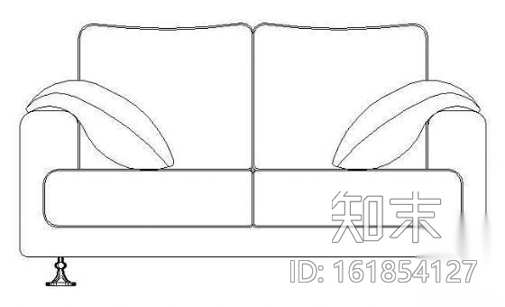 沙发立面CAD图块3cad施工图下载【ID:161854127】