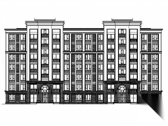 [重庆]古典风格高层住宅建筑施工图（221页图纸）cad施工图下载【ID:166705168】