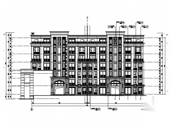 [重庆]古典风格高层住宅建筑施工图（221页图纸）cad施工图下载【ID:166705168】