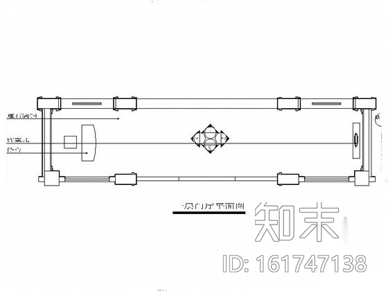 某售楼处门厅室内装修图cad施工图下载【ID:161747138】