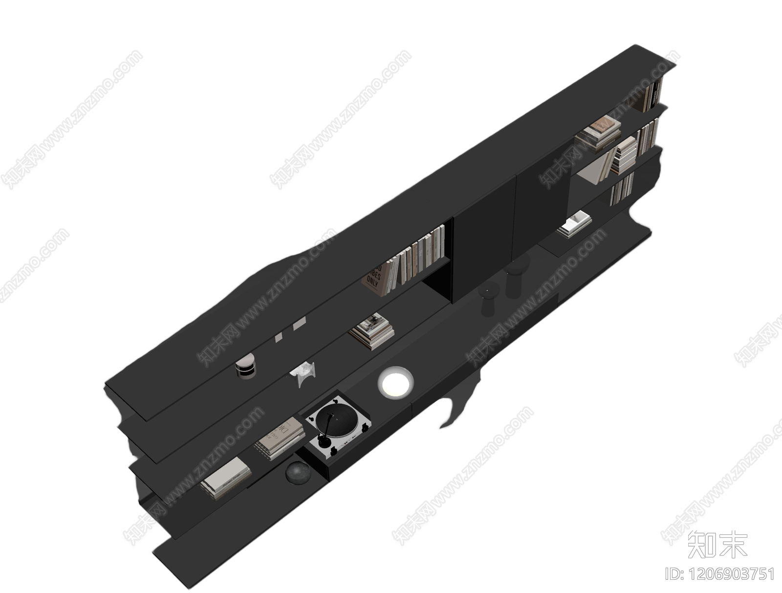 组合式电视墙3D模型下载【ID:1206903751】