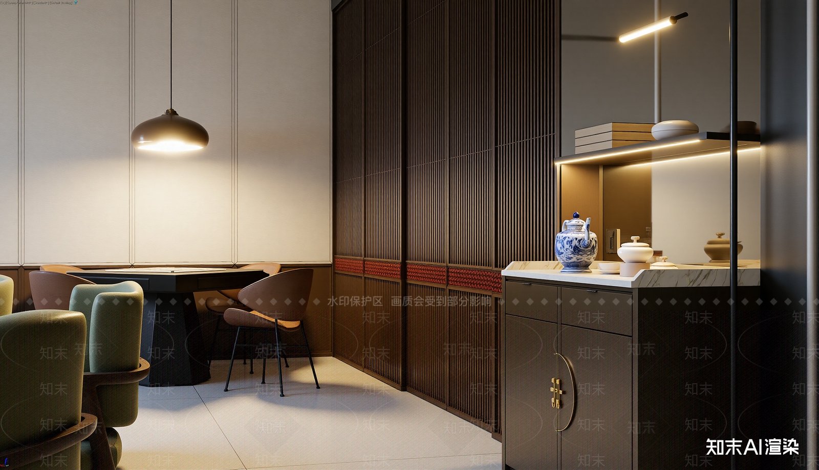 新中式茶馆3D模型下载【ID:1221489390】