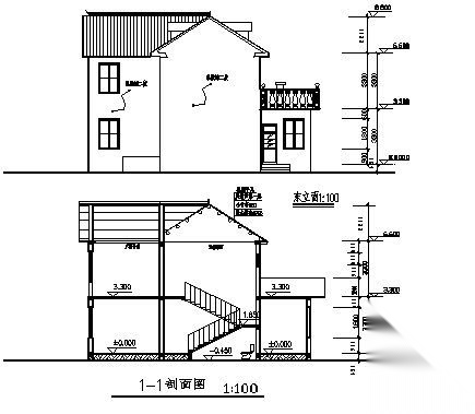 某二层新农村建筑设计方案cad施工图下载【ID:166560122】